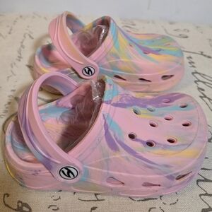 Toddler Girls Clogs Beach Sandals w/Charms Colorful Size 11